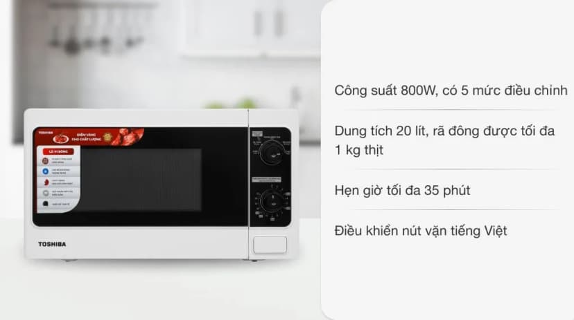 So sánh giá Lò vi sóng Toshiba ER-SM20(W1)VN 20 lít - Tìm sản phẩm giá rẻ nhất - Ảnh 8