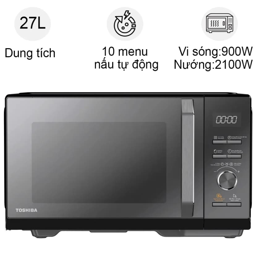 So sánh giá Lò vi sóng có nướng Toshiba MW3-AC27PE(BM)VN 27 lít - Tìm sản phẩm giá rẻ nhất - Ảnh 8