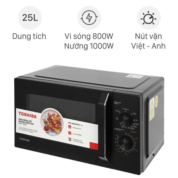 Lò vi sóng có nướng Toshiba MW3-MG25PE(BK) 25 lít - Ảnh 5