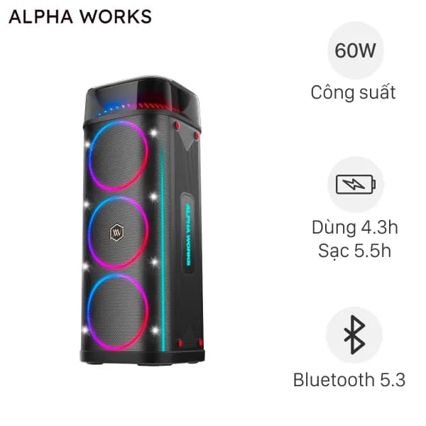 So sánh giá Loa Bluetooth Alpha Works AW-GENBEAT 100 rẻ nhất? - Ảnh 3