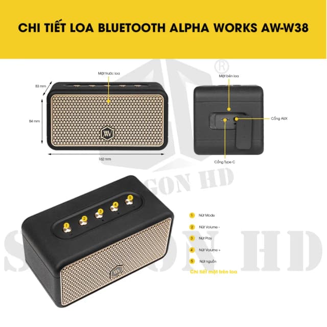 So sánh giá Loa Bluetooth Alpha Works AW-W38 rẻ nhất? - Ảnh 16