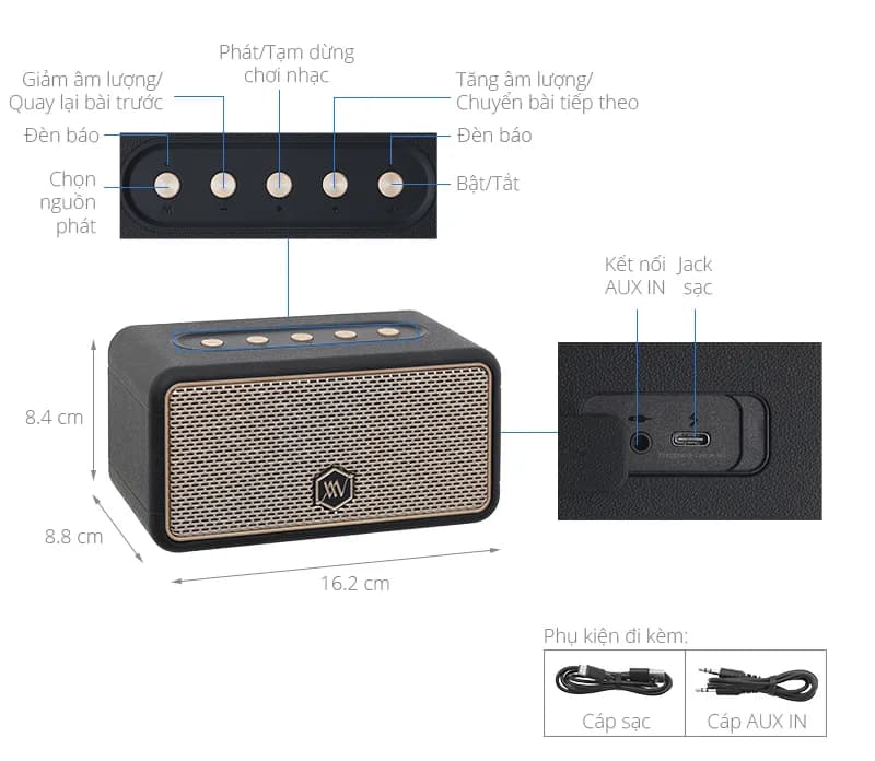 Loa Bluetooth Alpha Works AW-W39 - Giá rẻ nhất hôm nay - Ảnh 3