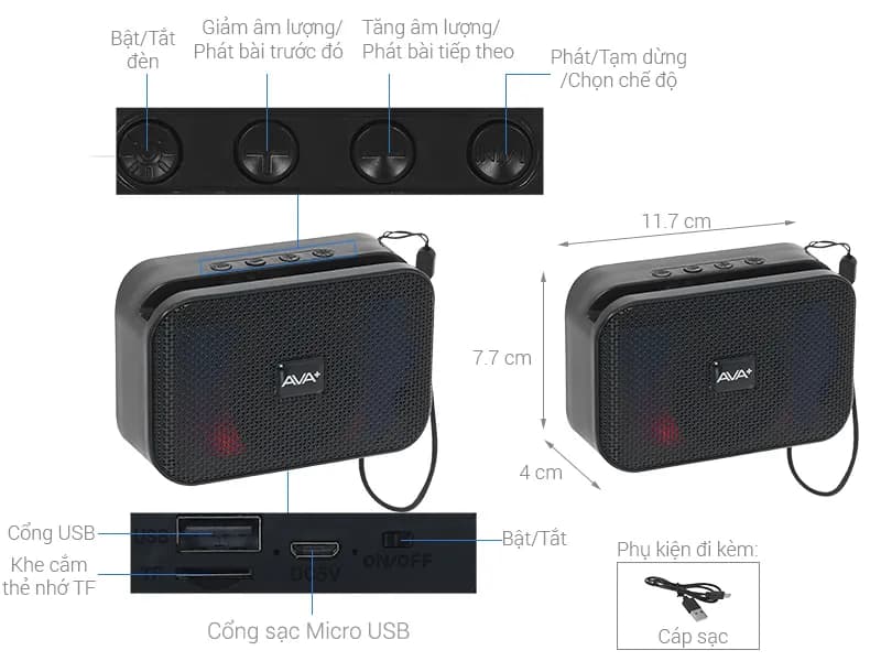 Loa Bluetooth AVA+ Go Z12 - Giá rẻ nhất hôm nay - Ảnh 3