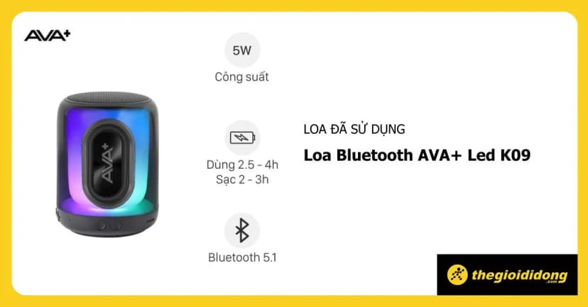 Loa Bluetooth AVA+ Led K09 - Giá rẻ nhất hôm nay - Ảnh 9