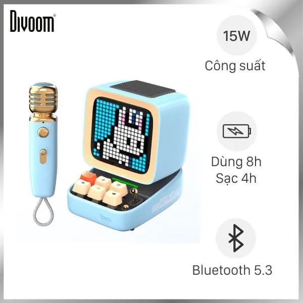 Loa Bluetooth Divoom Ditoo-5M Blue - Giá rẻ nhất hôm nay - Ảnh 1