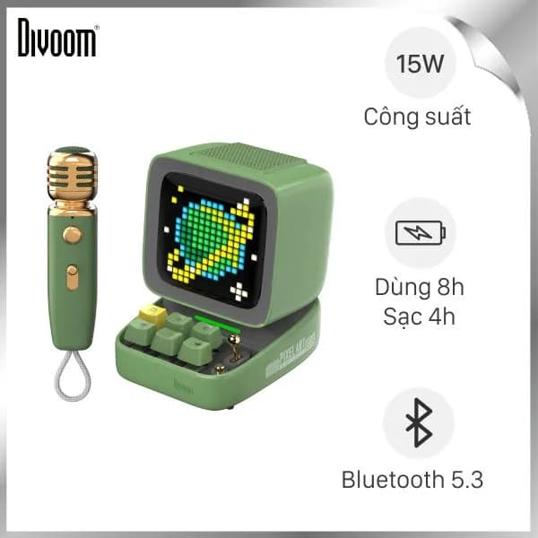 Loa Bluetooth Divoom Ditoo-5M Green - Ảnh 36