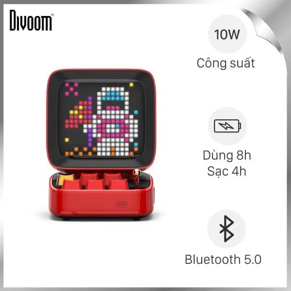 Loa Bluetooth Divoom Ditoo-Plus Red - Ảnh 41