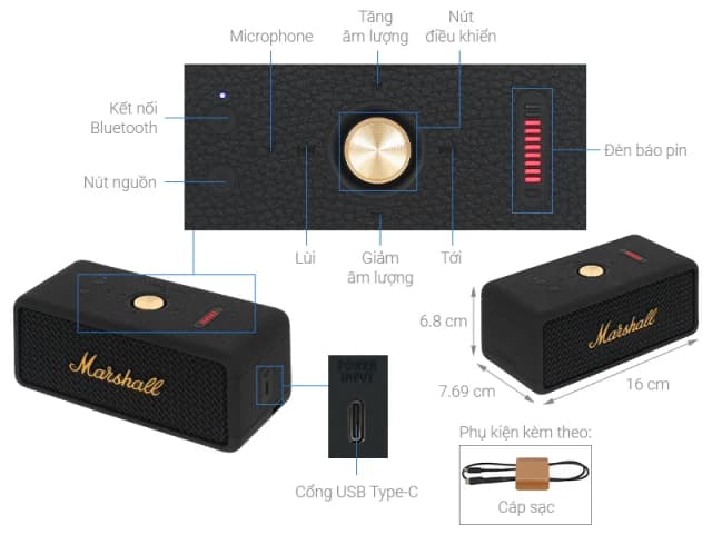 So sánh giá Loa Bluetooth Marshall Emberton III rẻ nhất? - Ảnh 13