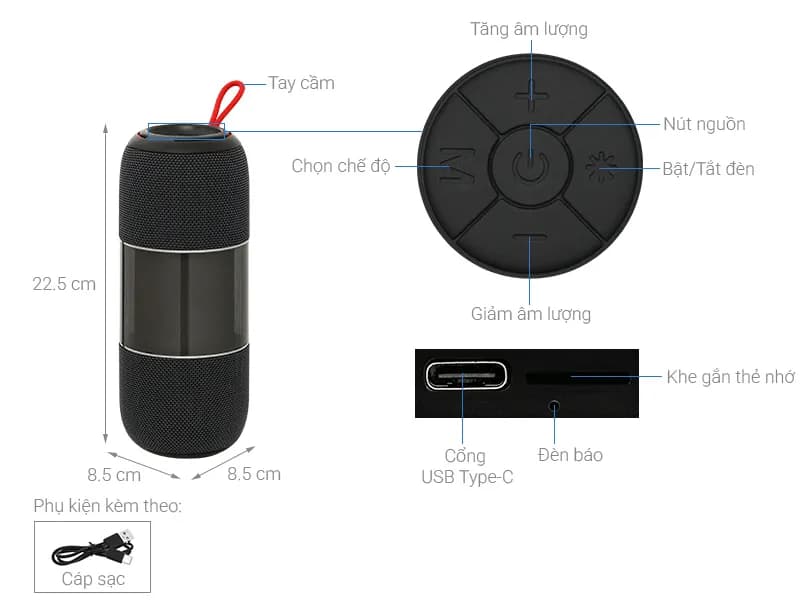 Loa Bluetooth Rezo Ledmi K311 - Giá rẻ nhất hôm nay - Ảnh 3