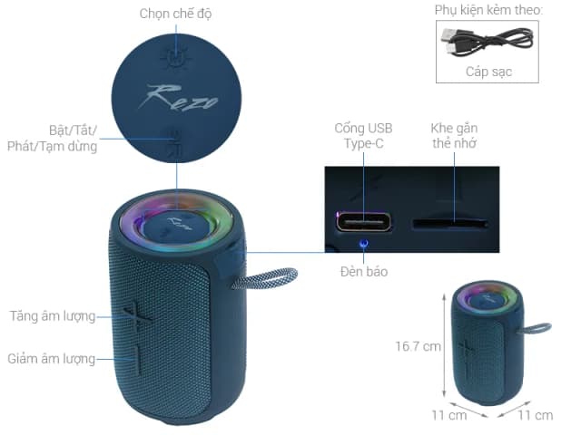 So sánh giá Loa Bluetooth Rezo Light K238 rẻ nhất? - Ảnh 3