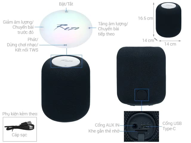 So sánh giá Loa Bluetooth Rezo TouchBass1 rẻ nhất? - Ảnh 3