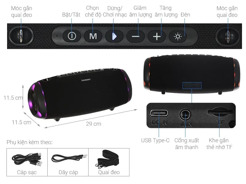 Loa Bluetooth Sounarc R2 Portable Speaker - Giá rẻ nhất hôm nay - Ảnh 10