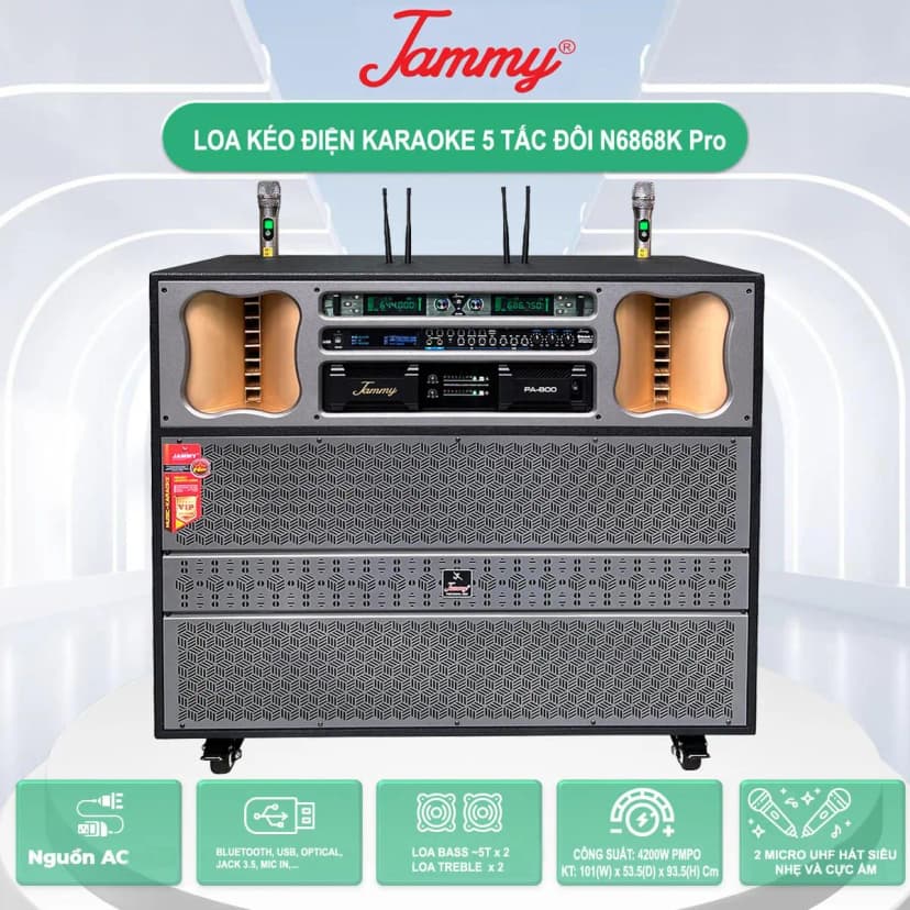 Loa điện karaoke Jammy N6868K Pro 4200W - Giá rẻ nhất hôm nay - Ảnh 7