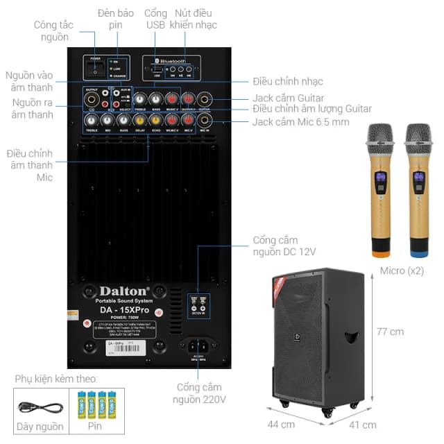 So sánh giá Loa kéo karaoke Dalton DA-15XPro rẻ nhất? - Ảnh 2