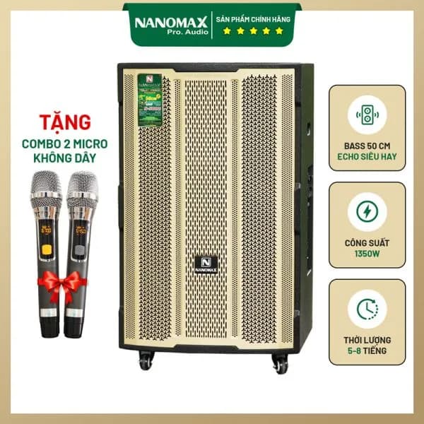 So sánh giá Loa kéo karaoke Nanomax S-5000 1350W rẻ nhất?