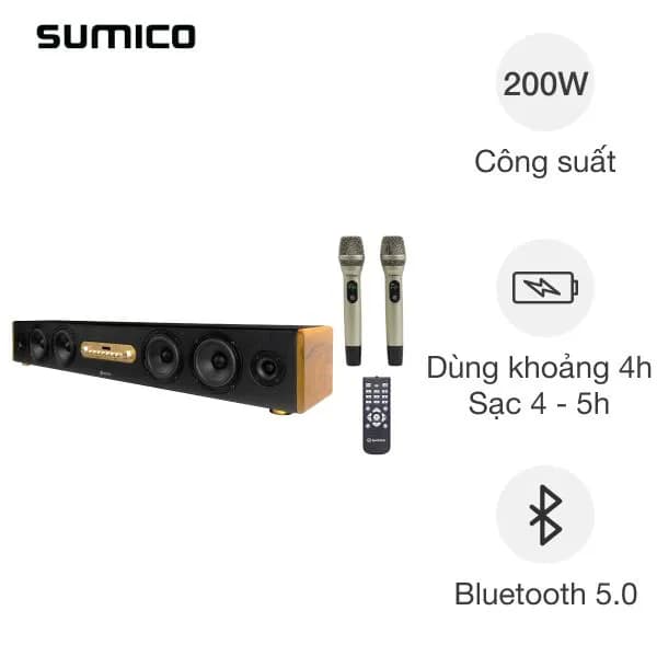 Loa karaoke Sumico All-in-one HS54 200W - Ảnh 40