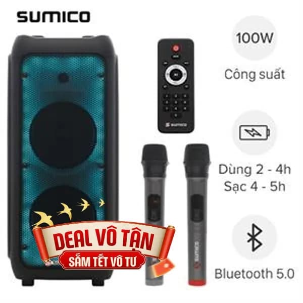 So sánh giá Loa kéo Karaoke Sumico SU802 100W rẻ nhất? - Ảnh 3