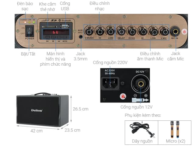 So sánh giá Loa karaoke xách tay Dalton PS-K20A 250W rẻ nhất? - Ảnh 13