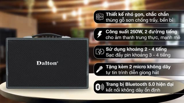 So sánh giá Loa karaoke xách tay Dalton PS-K20A 250W rẻ nhất? - Ảnh 5