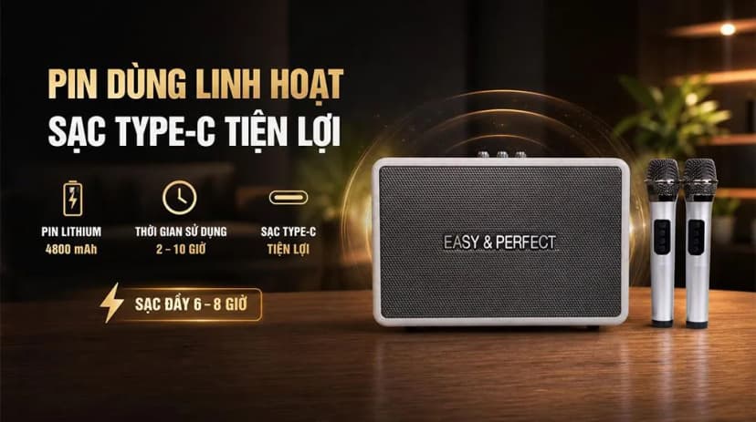 So sánh giá Loa karaoke xách tay Easy & Perfect EP-4205 Pro 60W - Tìm sản phẩm giá rẻ nhất - Ảnh 5