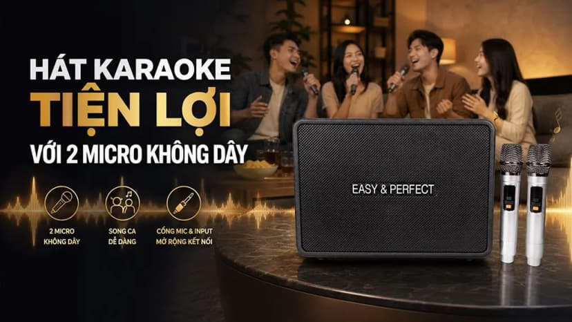 So sánh giá Loa karaoke xách tay Easy & Perfect EP-Volcano 200W - Đen - Tìm sản phẩm giá rẻ nhất - Ảnh 4