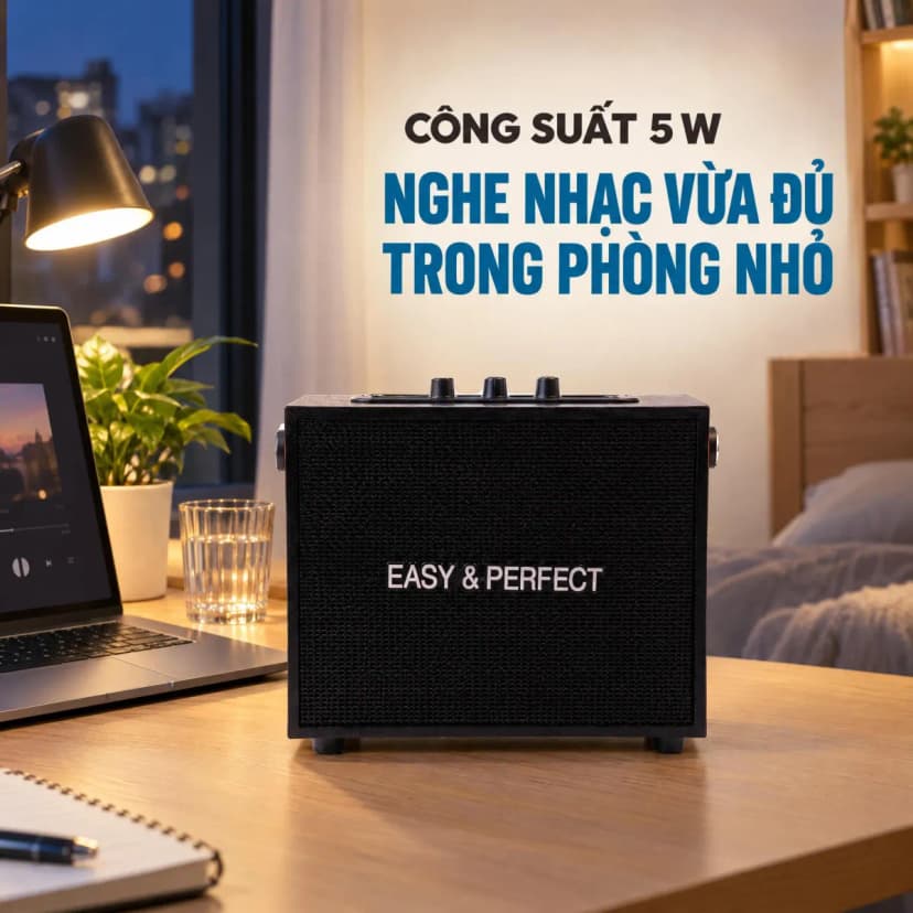 Loa karaoke xách tay Easy & Perfect Zypher 5W Đen - Giá rẻ nhất hôm nay - Ảnh 2