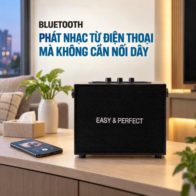 Loa karaoke xách tay Easy & Perfect Zypher 5W Đen - Giá rẻ nhất hôm nay - Ảnh 4