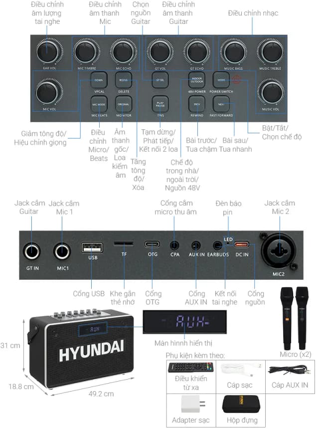 So sánh giá Loa Bluetooth karaoke Hyundai H9S 300W rẻ nhất? - Ảnh 6