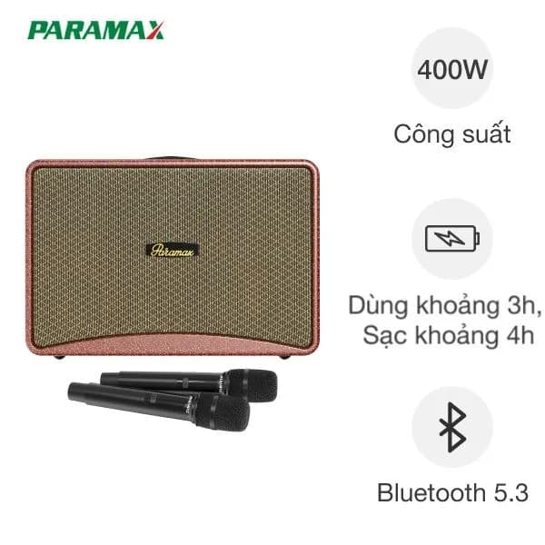 Loa karaoke xách tay PARAMAX Art 88 Đỏ 400W - Ảnh 47