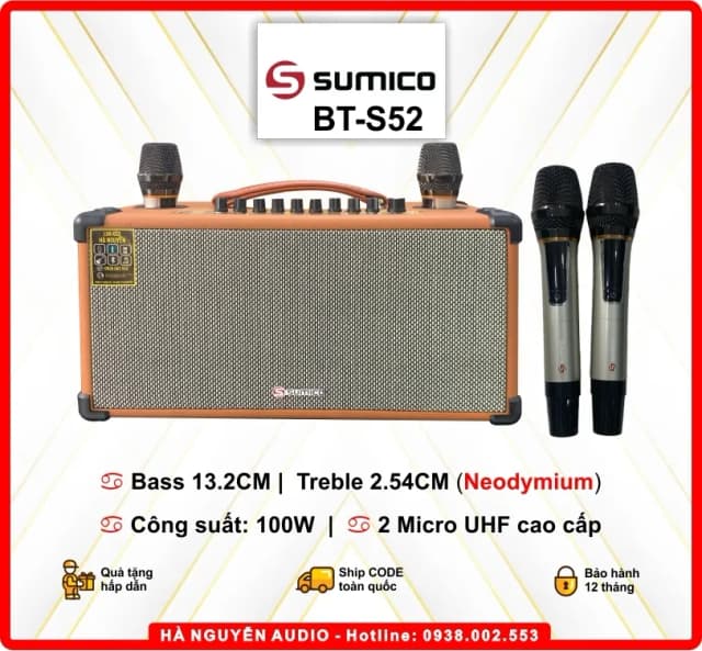 So sánh giá Loa karaoke xách tay Sumico BT-S52 100W rẻ nhất? - Ảnh 12