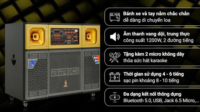 So sánh giá Loa kéo karaoke Birici NB-6889 1200W rẻ nhất? - Ảnh 8