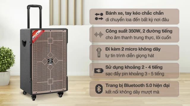So sánh giá Loa kéo karaoke Dalton TS-12G350N 350W rẻ nhất? - Ảnh 2