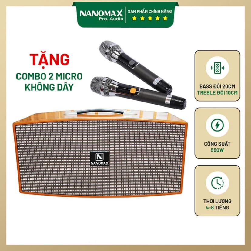 Loa kéo karaoke Nanomax X-2000 1100W - Giá rẻ nhất hôm nay - Ảnh 16