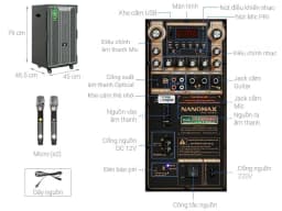 Loa kéo karaoke Nanomax X-2000 1100W - Giá rẻ nhất hôm nay - Ảnh 9