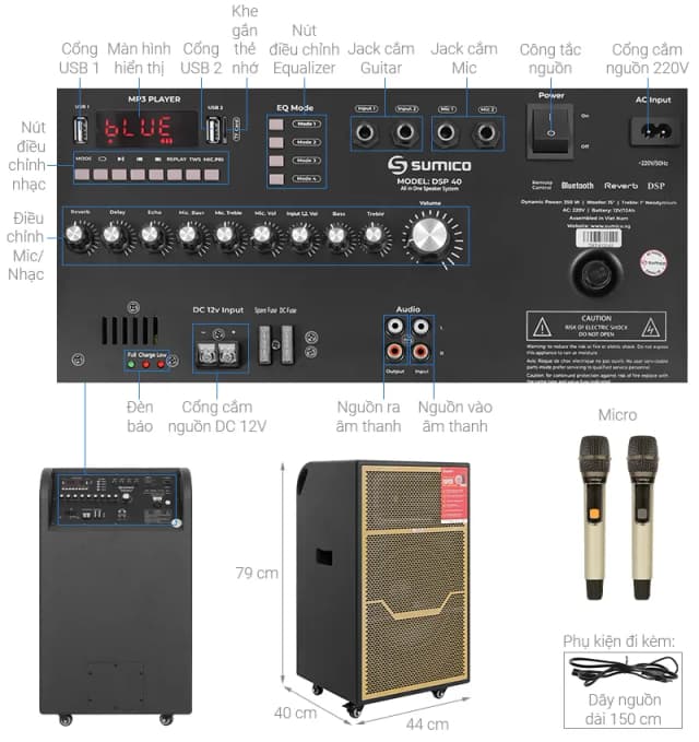 So sánh giá Loa kéo karaoke Sumico DSP40 350W rẻ nhất? - Ảnh 6