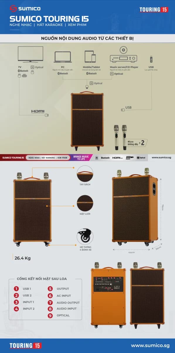 So sánh giá Loa kéo Sumico Touring 15 350W rẻ nhất? - Ảnh 16