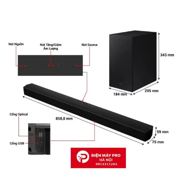 Bộ loa thanh Samsung HW-C450/XV 300W - Giá rẻ nhất hôm nay - Ảnh 7