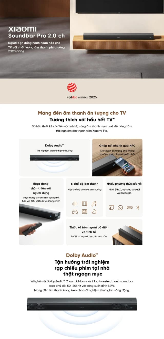 So sánh giá Loa thanh Xiaomi Soundbar Pro 2.0 ch rẻ nhất? - Ảnh 8