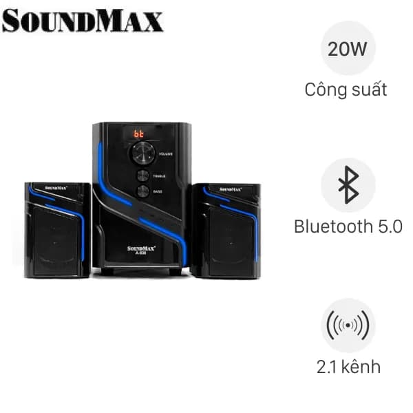 So sánh giá Loa vi tính Bluetooth SoundMax A838/2.1 rẻ nhất? - Ảnh 2