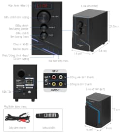 Loa vi tính Bluetooth SoundMax A838/2.1 - Giá rẻ nhất hôm nay - Ảnh 6