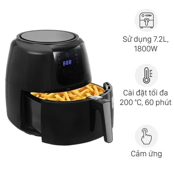 So sánh giá Nồi chiên không dầu Lock&Lock 5.2 lít EJF357BLK rẻ nhất? - Ảnh 6