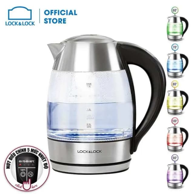 So sánh giá Bình đun siêu tốc Lock&Lock 1.7 lít EJK738BLK rẻ nhất? - Ảnh 10