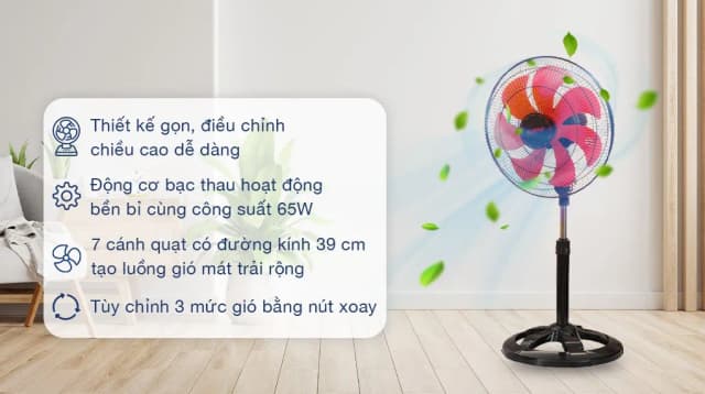 So sánh giá Quạt lửng Senko 7 cánh LTS1636 65W rẻ nhất? - Ảnh 5
