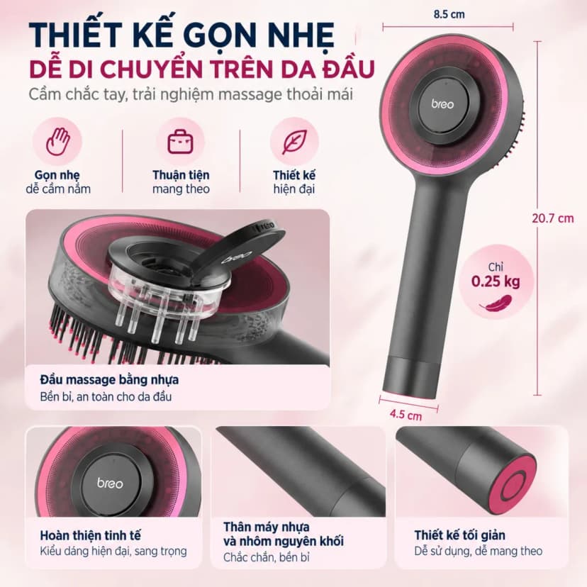 Lược điện massage Breo Scalp 3 - Giá rẻ nhất hôm nay - Ảnh 4