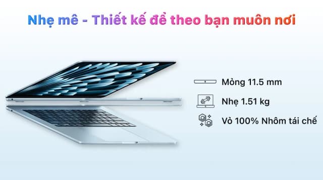 Top 1 so sánh giá Laptop MacBook Air 15 inch M4 16GB/512GB - Tìm sản phẩm giá rẻ nhất - Ảnh 11