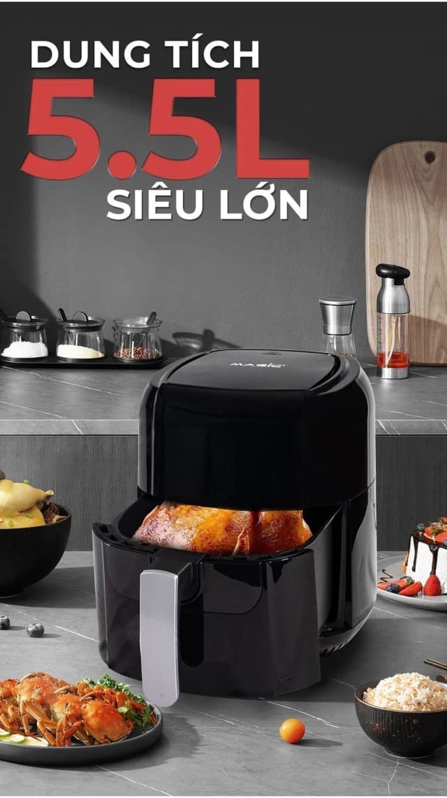 So sánh giá Nồi chiên không dầu Magic Eco 5.5 lít AC-102 rẻ nhất? - Ảnh 14