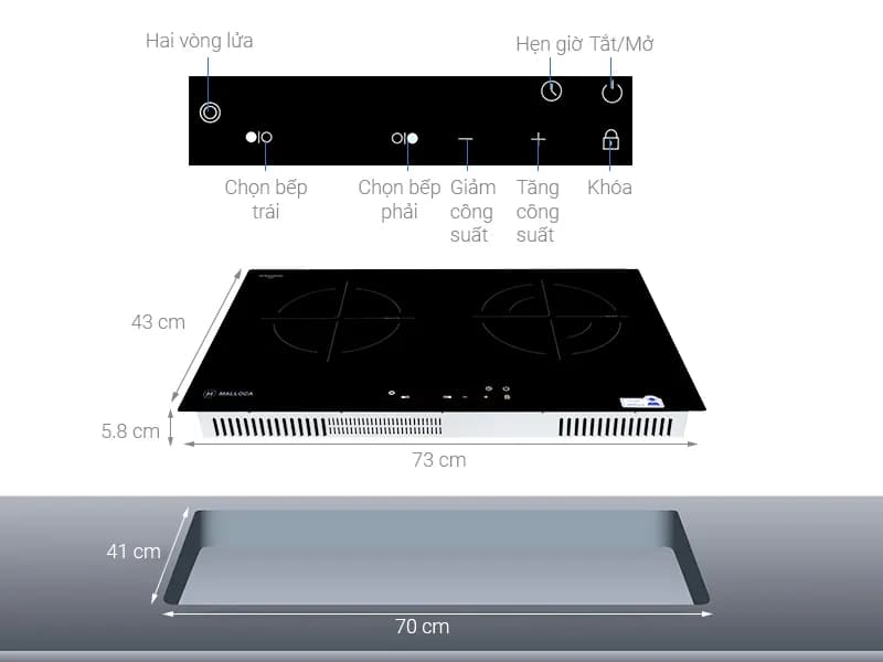 Bếp từ hồng ngoại âm Malloca MH-7311IR 4200W - Giá rẻ nhất hôm nay - Ảnh 4
