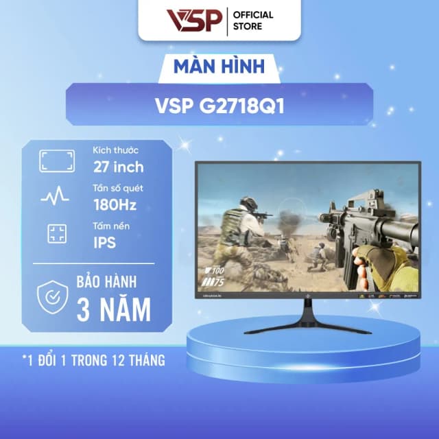 Top 1 so sánh giá Màn hình Gaming VSP G2718Q1 (27 inch 2K, IPS, 210Hz, 0.3ms) - Tìm sản phẩm giá rẻ nhất - Ảnh 13