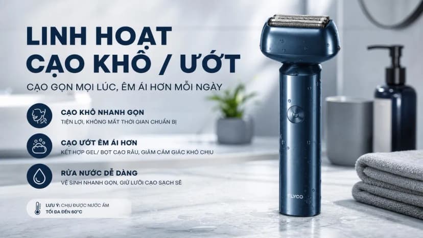 Máy cạo râu khô và ướt Flyco F005VN - Giá rẻ nhất hôm nay - Ảnh 3