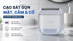 Máy cạo râu khô và ướt Flyco F8VN Bạc - Giá rẻ nhất hôm nay - Ảnh 2